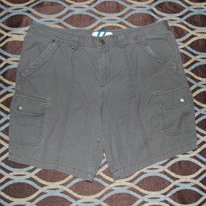 Eddie Bauer ripstop, grey cargo shorts